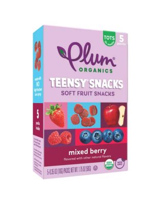 Plum Organics Teensy Snacks Soft Fruit Snacks for Toddlers